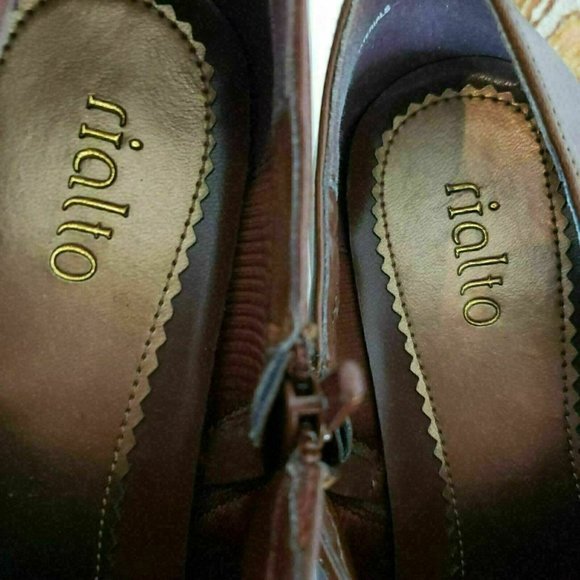 Rialto Women's Patchwork Leather Boots, Brown, Size 9.5M - Picture 6 of 7